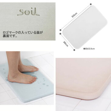 【ポイント10倍】送料無料★soil バスマット【珪藻土 ソイル 足拭きマット バス用品 けいそうど イスルギ】