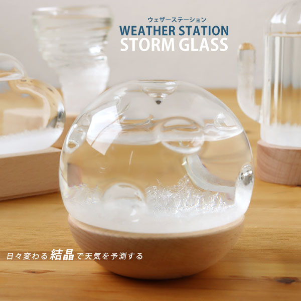 晴雨予報グラス bitten STORM WEATHER STATION ウェザーステーション【ストームグラス 天気管 ビーグル号 かわいい 天候】