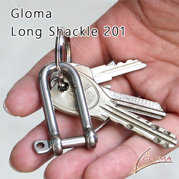Rakuten - 【ポイント10倍】GLOMA グローマ ロングシャックル 201【キーリング キーホルダー キーチェーン カラビナ グローマノーティカ ギフト プレゼント】