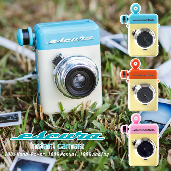 【ポイント10倍】送料無料★Escura instant camera【レトロ インスタントカメラ アナログ 電源不要 お出かけ】