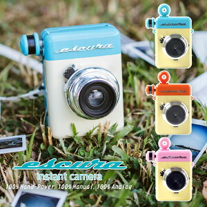 【ポイント10倍】送料無料★Escura instant camera【レトロ インスタントカメラ アナログ 電源不要 お出かけ】