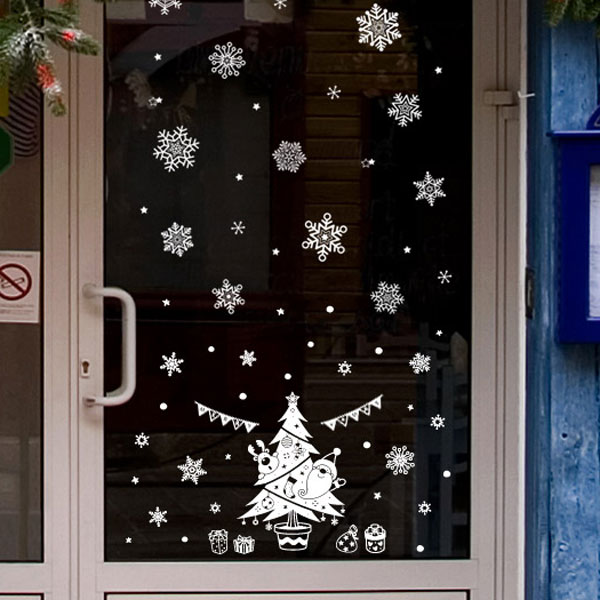 グラフィックアート for クリスマス【インテリアステッカー クリスマス 雪 結晶】