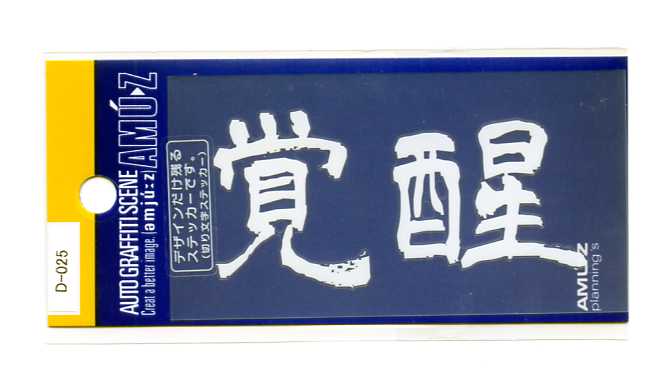 覚醒　切文字(転写)ステッカー【文字 漢字】