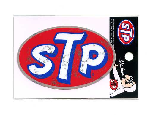 STP LOGO OLDステッカー楕円【オイルメーカー 外装 ドレスアップ カスタム】