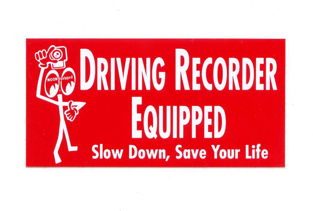 MOON EYES(ムーンアイズ) DRIVING RECORDER Equippedステッカー