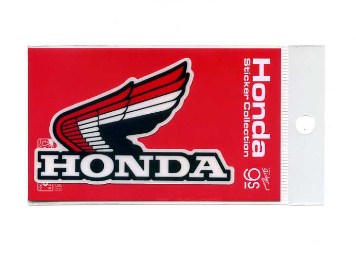 HONDA ダイカットクリアステッカー（ウイングマーク　トリコロール）左向き【エンブレム シール バイク】...