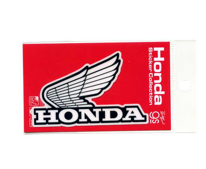 乐天商城 - HONDA ダイカットクリアステッカー（ウイングマーク　ロゴ 白）左向き【エンブレム シール バイク】