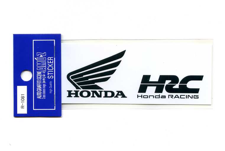 HONDA（ホンダ） ウイングマーク HRCステッカー(白ベース)【バイク 外装 カスタム】