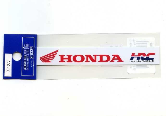 HONDA（ホンダ） ウイングマーク HRCステッカー(白ベース)Sサイズ【バイク 外装 カスタム】