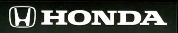 HONDA（ホンダマーク入り）ステッカー(特大) 白文字【デカール シール】