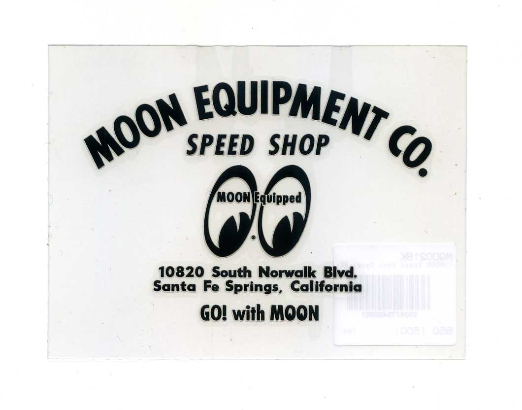 乐天商城 - MOON Equipped スピード ショップ デカール ブラック（切文字・転写タイプ）【ムーンアイズ】