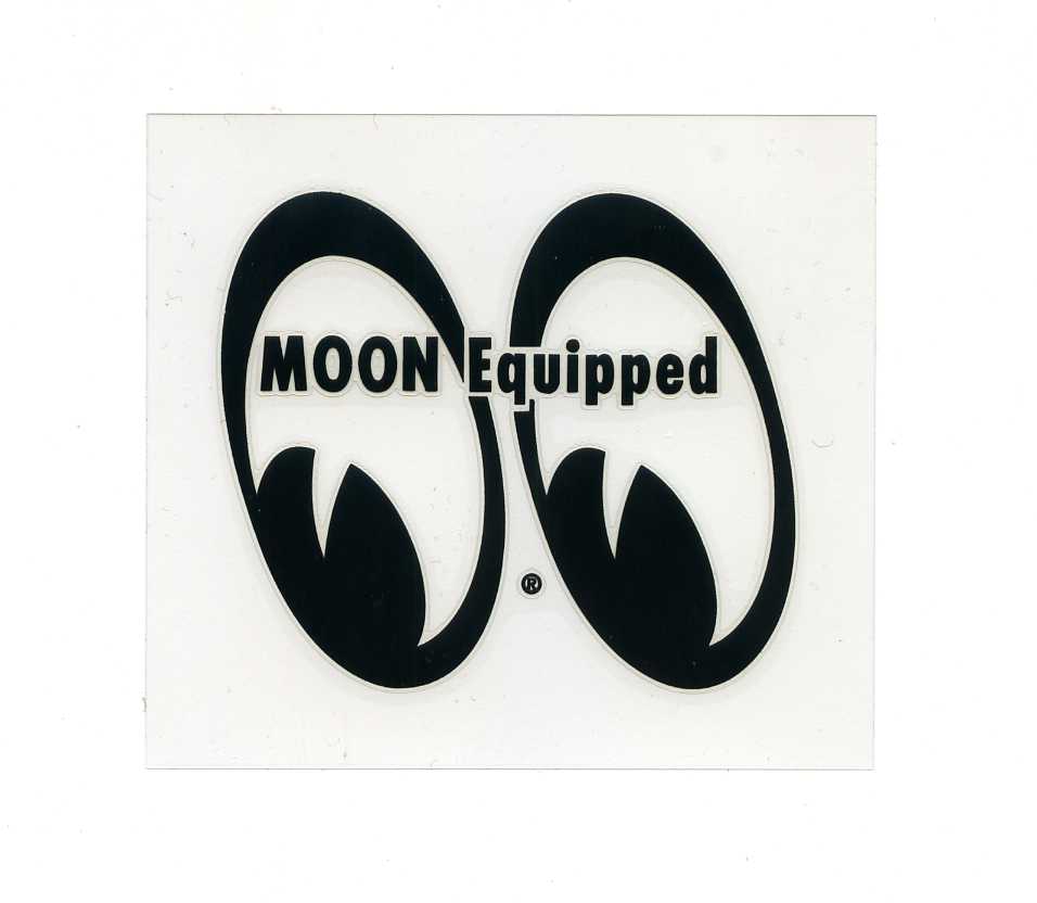 乐天商城 - MOON Equippedアイシェイプステッカー黒　左向き（切文字・転写タイプ）【ムーンアイズ】