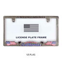 自動車用ライセンスフレーム USA フラッグ【カー用品 カスタム アメリカン雑貨】