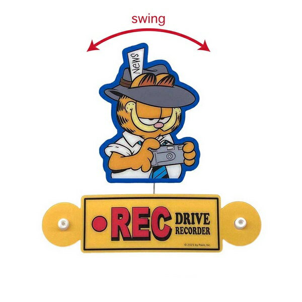 樂天商城 - スイングサイン（吸盤タイプ）ガーフィールド　REC【ウインドウサイン アメリカン雑貨 】