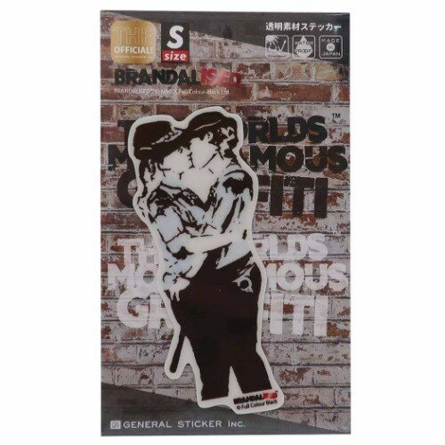 BANKSY(バンクシー)Kissing Girl Copsステッカー Sサイズ【シール デザイナー】