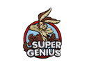 ルーニー・テューンズ(コヨーテ)ワッペン SUPER GENIUS【イラスト キャラクター】