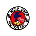 ROAD RUNNER MOTOR OILワッペン丸【刺繍ワッペン イラスト キャラクター】