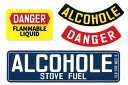ALCOHOL DANGERステッカーセット【給油 サイン シール】