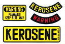 KEROSENE WARNINGステッカーセット【給油 サイン シール】