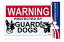 WARNINGステッカー(GUARD DOGS)【サイン セキュリティ】