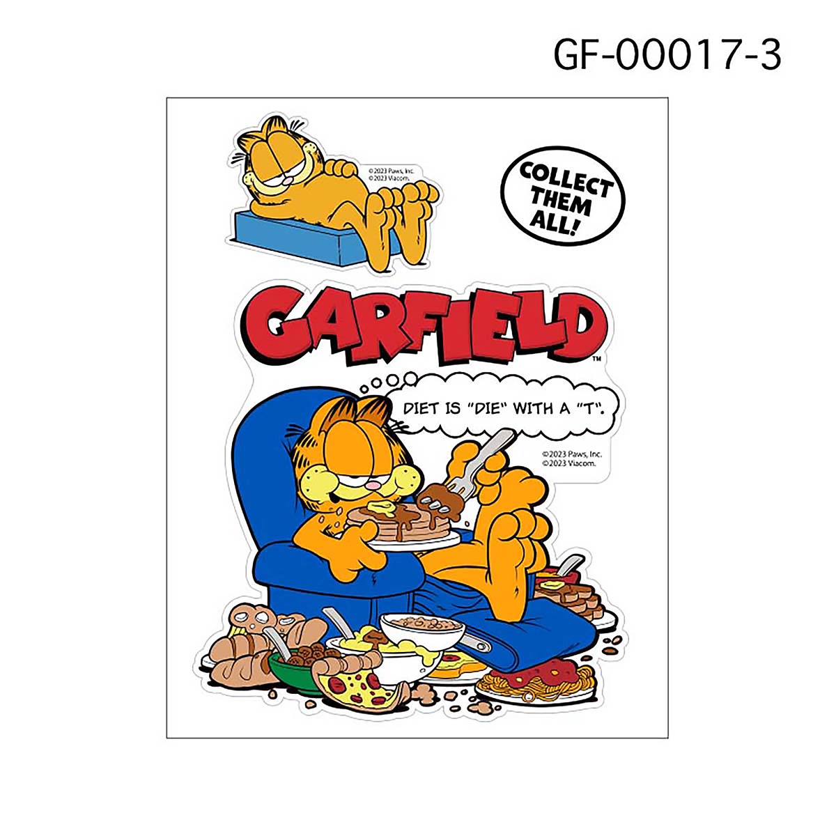 樂天商城 - GARFIELD（ガーフィールド）ステッカー （No3）【キャラクター シール】