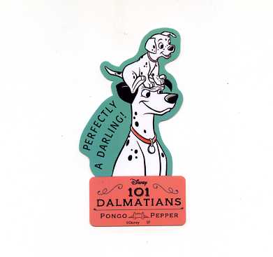 ディズニーステッカー 101匹わんちゃん　ボンゴとペッパー【ディズニー キャラクター シール】