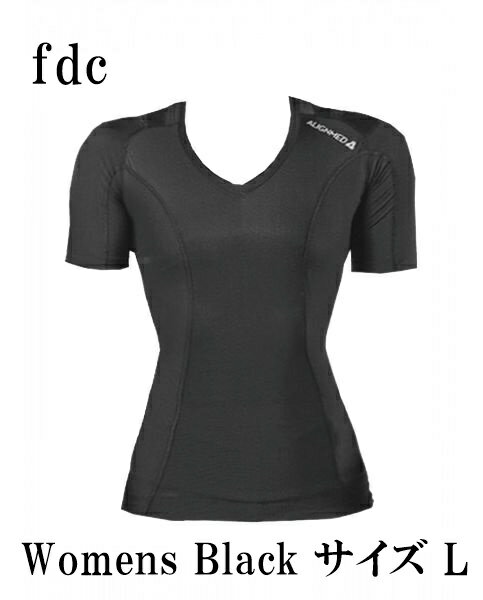 【送料無料】 Posture Shirt 2.0 Pullover Womens Black サイズ：L 【オンサイドワールド】【ALIGNMED】【ポスチャーシャツ プルオーバー ウィメンズ(レディース) 黒 サイズ：L】【姿勢コントロールシャツ】【スポーツインナー】