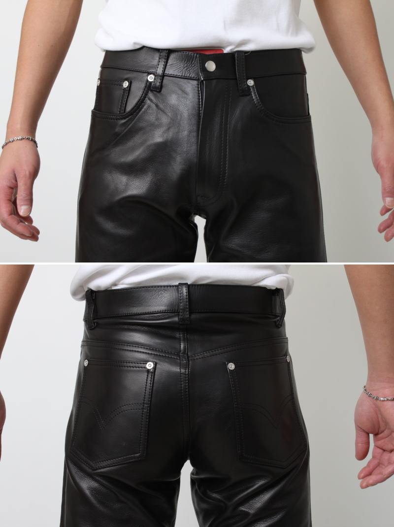 Freedom 日本製 レザーパンツ メンズ 本革 ブーツカット 70 73 76 79 82 85 88 革パンツ ギフト バレンタイン プレゼント 父の日 133-B