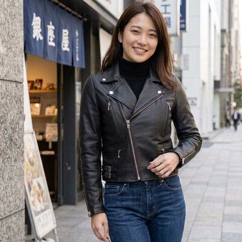 ラムレザー Freedom 革ジャン レディース 大きいサイズ 本革 レザージャケット ダブル ライダースジャケット 軽い 柔らかい XS S M L LL 3Lブラック ギフト プレゼント 送料無料 あす楽 3178