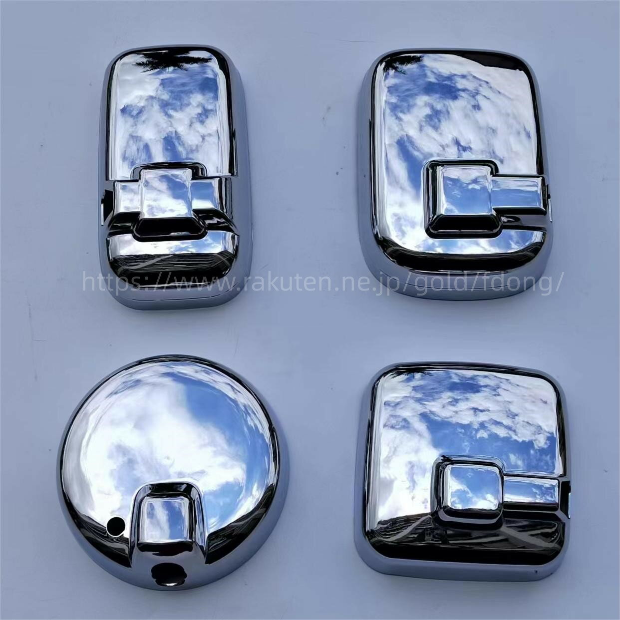 ud日産 クオン パーフェクトクオン 平成29年5月〜 メッキパーツ ミラーカバー トラック用 サイドカバー 4点セット