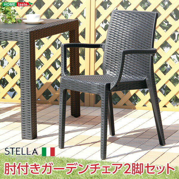 送料無料 ガーデン肘付チェア　2脚セット【ステラ-STELLA-】（ガーデン　カフェ）【so】