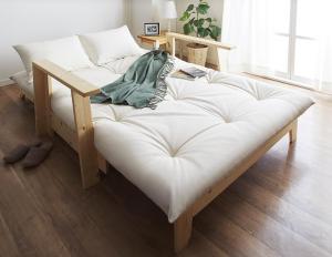 【ワンダフルデー限定最大1000円オフクーポン】敷布団で楽しむ伸縮型天然木すのこソファベッド 布団セ..