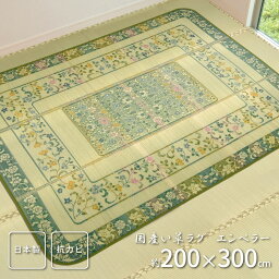 【マラソン最大1000円オフクーポン/最大P47倍】国産い草ラグ（裏貼り） エンペラー 200×300cm【ts】