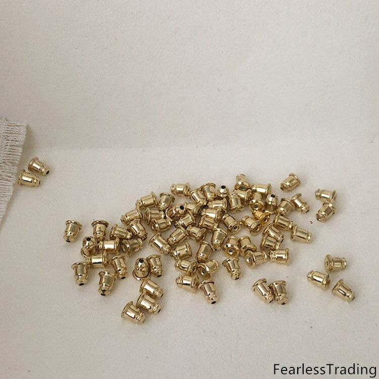 FearlessTrading楽天市場店のピアスキャッチ 10個セット 両耳用 留め具 ピアスロック キャッチ ピアス用 落ちない 取れにくい ゴルード シルバー｜アングル2