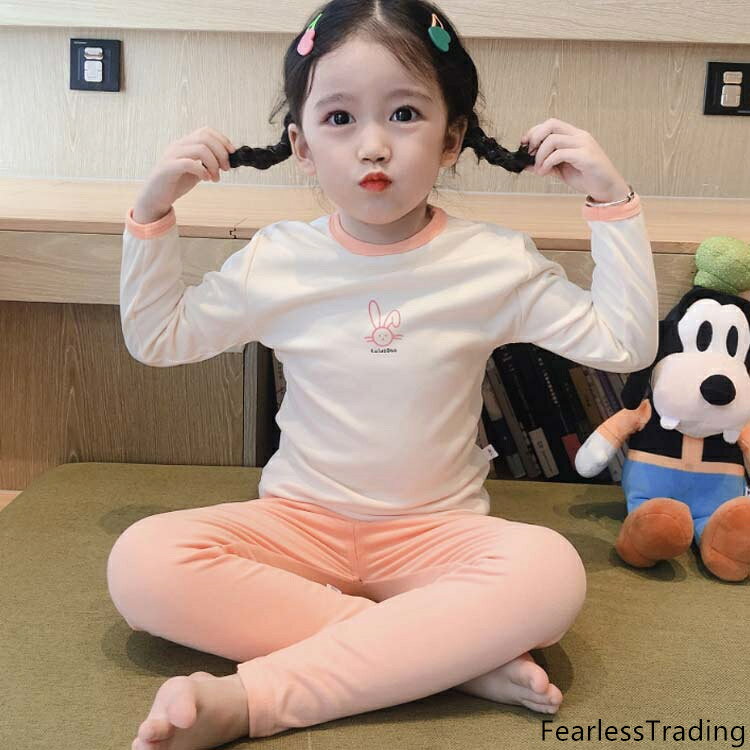 上下セット 丸首 肌着 80-150cm 男女兼用 子供服 レギンス ベビー 女の子 防寒 起...