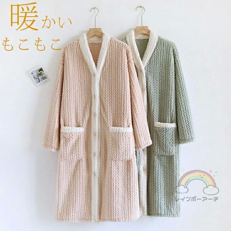 ネグリジェもこもこパジャマワンピー...