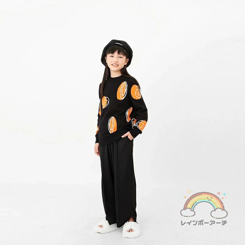 セーター パーカー カットソー 子供服 ジュニア キッズ トップス 無地 暖かい 女の...