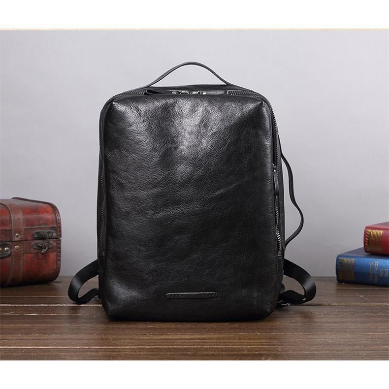 ☆新品☆ ヌメ革 ビジネスリュック 本革 デイバッグ メンズバッグ ビジネスバッグ PC レザー 手作り 紳士用 大容量 旅行 3色 通勤 出張 LLB-0001 [2]