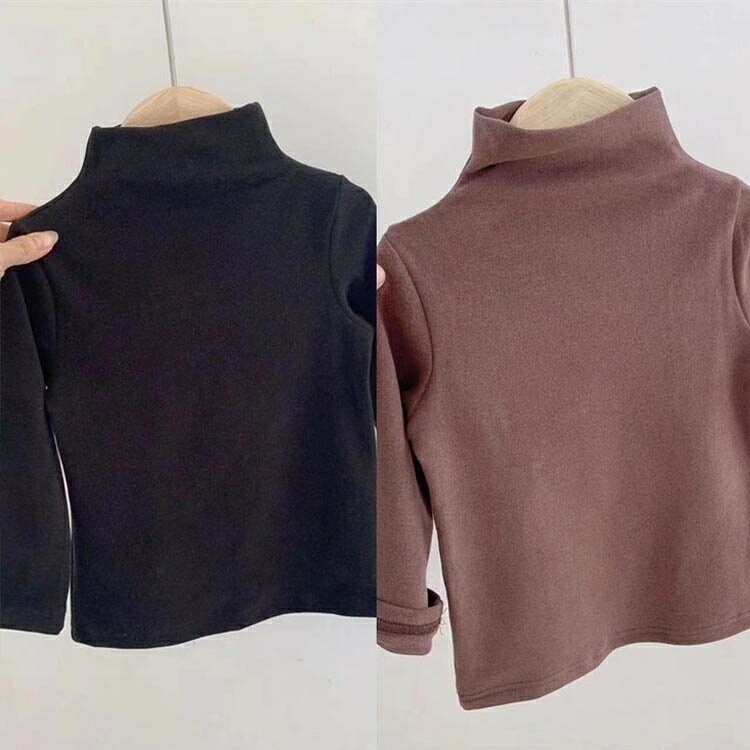 女の子 インナーシャツ カットソー Tシャツ ハイネック 男の子 子供服 長袖 子供用...