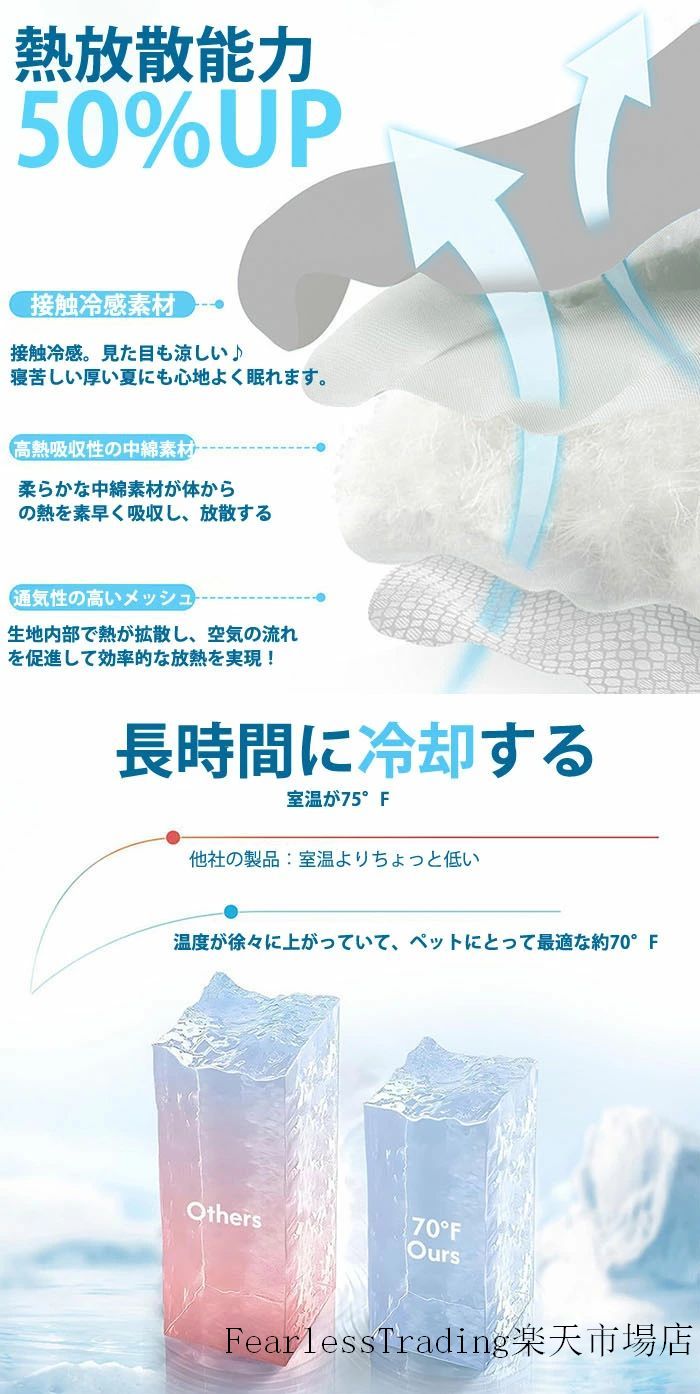 柔らかい 涼感 暑さ対策 犬 猫ベッド クッション ペットベッド 中型犬 小型犬 猫用...