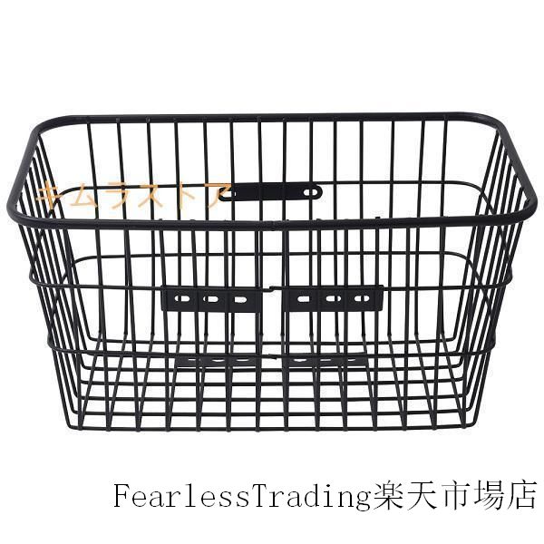 ワイド自転車前かご【幅50cm】【商品詳細】上部内寸：（約）幅50×奥行28cm底部内寸：（約）幅42×奥行21cm高さ：（約）26cm重量：（約）1kg耐荷重：（約）15kg※工具/金具は付属しておりません。別途ご用意いただく必要がございます。※種類によっては取り付け出来ない車種もございます。サイズ等ご確認の上ご購入下さい。買い物用 まとめ買い 部活バッグ 通学 通勤 便利 グッズ たくさん入る 上部 頑丈 屋外 屋内 サイクル ママチャリ 大容量 荷台
