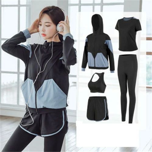 【商品説明】 ●セット内容：スポーツブラ、半袖Tシャツ、長袖アウター、レギンス、ショートパンツ ●素材：ポリエステル88%、ポリウレタン12%。 ●うれしい吸汗速乾。汗を素早く吸収して、外へ逃がすのでいつも快適に過ごせます。 ●抜群の伸縮性とフィット感で、長く履き続けても膝が出る事もなく、毛玉も出来にくくなっています。 ●ヨガ、ランニング、トレッキング、ストレッチ、ジム、スポーツ全般に使えます。 これからスポーツを始めたい方、着替えが必要な方、会社帰りにランニング方、コーデに悩まなくていいセットです。 ●脱ぎ着がしやすく幅広い体型の方にマッチ、すっきりシルエットでどんなアウターにも合わせやすいスポーツウェアです。 【サイズ詳細】 【M】参考身長155-160cm、参考体重40-50kg 【L】参考身長160-165cm、参考体重50-60kg 【XL/2L】参考身長165-170cm、参考体重60-68kg 【2XL/3L】参考身長170-175cm、参考体重68-75kg 【ご注意】 ※表示サイズより多少の誤差(約1-3cm、)が生じる場合がございます。 ※PC、環境、光の具合等により、色のイメージが画像と若干異なる場合が御座います。 ※製造上、細かな汚れやシワ糸のほつれが発生する場合がございます。※その他のよくあるご質問。