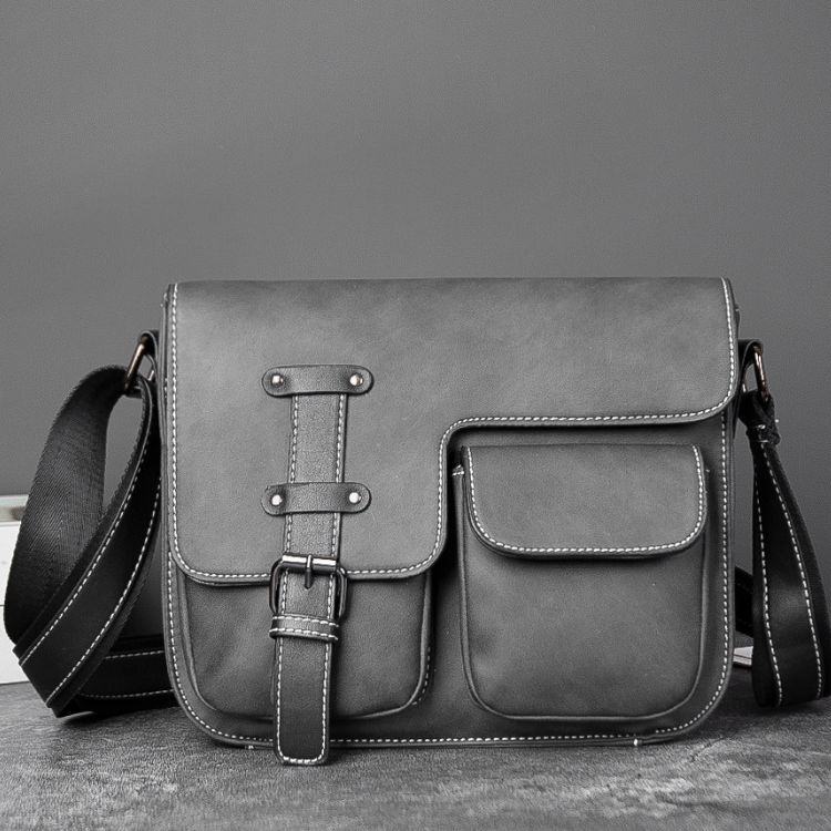 Men's Bag, Body Bag, Large Capacity, Brown/Gray [Free Shipping], Rainproof, Casual Bag