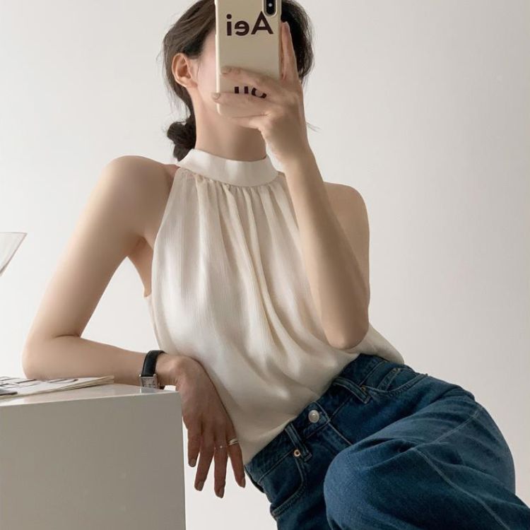 Rakuten - レディース ノースリーブ ブラウス S～XL ブラック アイボリー 夏 上品