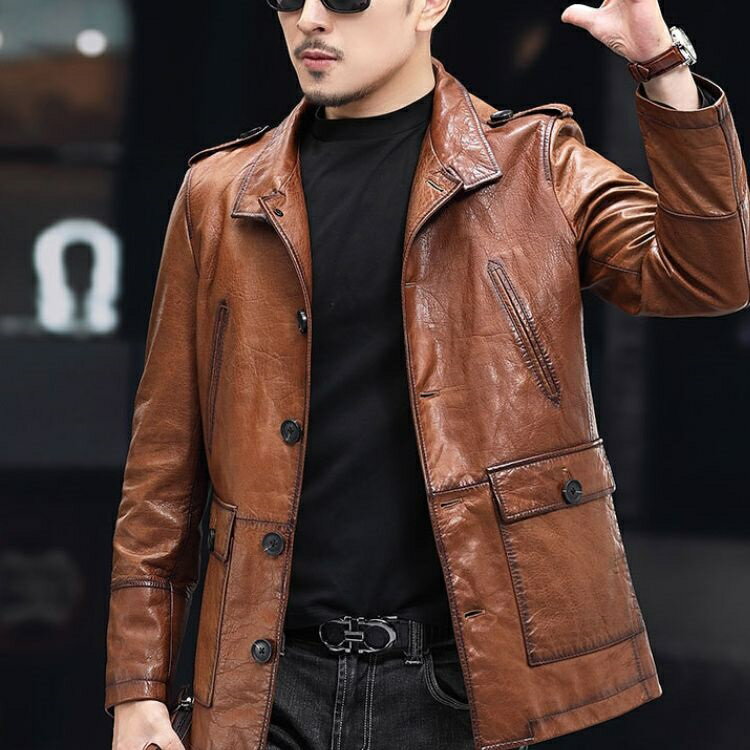 Leather Jacket - メンズジャケット 本革ジャケット シープスキン 肌触り抜群 M~4XL 品がいい