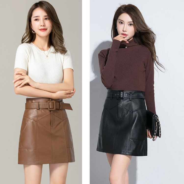 Rakuten - レディース 本革ミニスカート シープスキンスカート ミニスカート Sから4XL