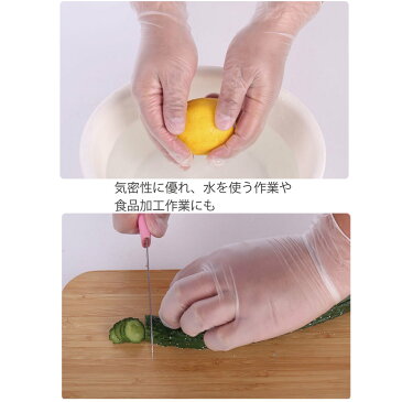 PVC手袋 使い捨て手袋 ビニール手袋 粉なし パウダーフリータイプ スマホ対応 Sサイズ Mサイズ Lサイズ 薄手 手に優しい 手荒れしにくい 介護用品 日用品 掃除 美容用 滑り止め 作業用 家庭用 調理用 1箱100枚入り 送料無料 レターパック発送