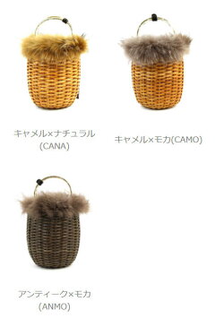 VIOLAd'ORO(ヴィオラドーロ)スプリットラタン×ファー 2WAY かごバッグ・V-8145-2781702【レディース】【last_1】