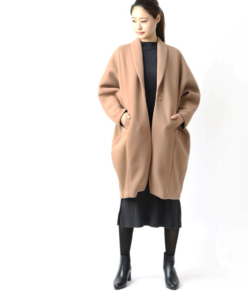 RIM.ARK(リムアーク)ダンボールニット マグネット釦 コート ユースフルコクーンコートUseful cocoon coat ・460CAL30-0600-4201902【レディース】【2F】【■■】