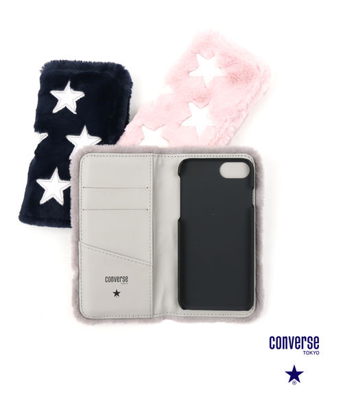 コンバーストウキョウ CONVERSE TOKYO エコファー スターパッチ 手帳型 iPhoneケース スマートフォンケース iPhone6/6s/7/8 outlet ・A2894PAC501-4311902(メール便可能商品)[M便 5/5](レディース)